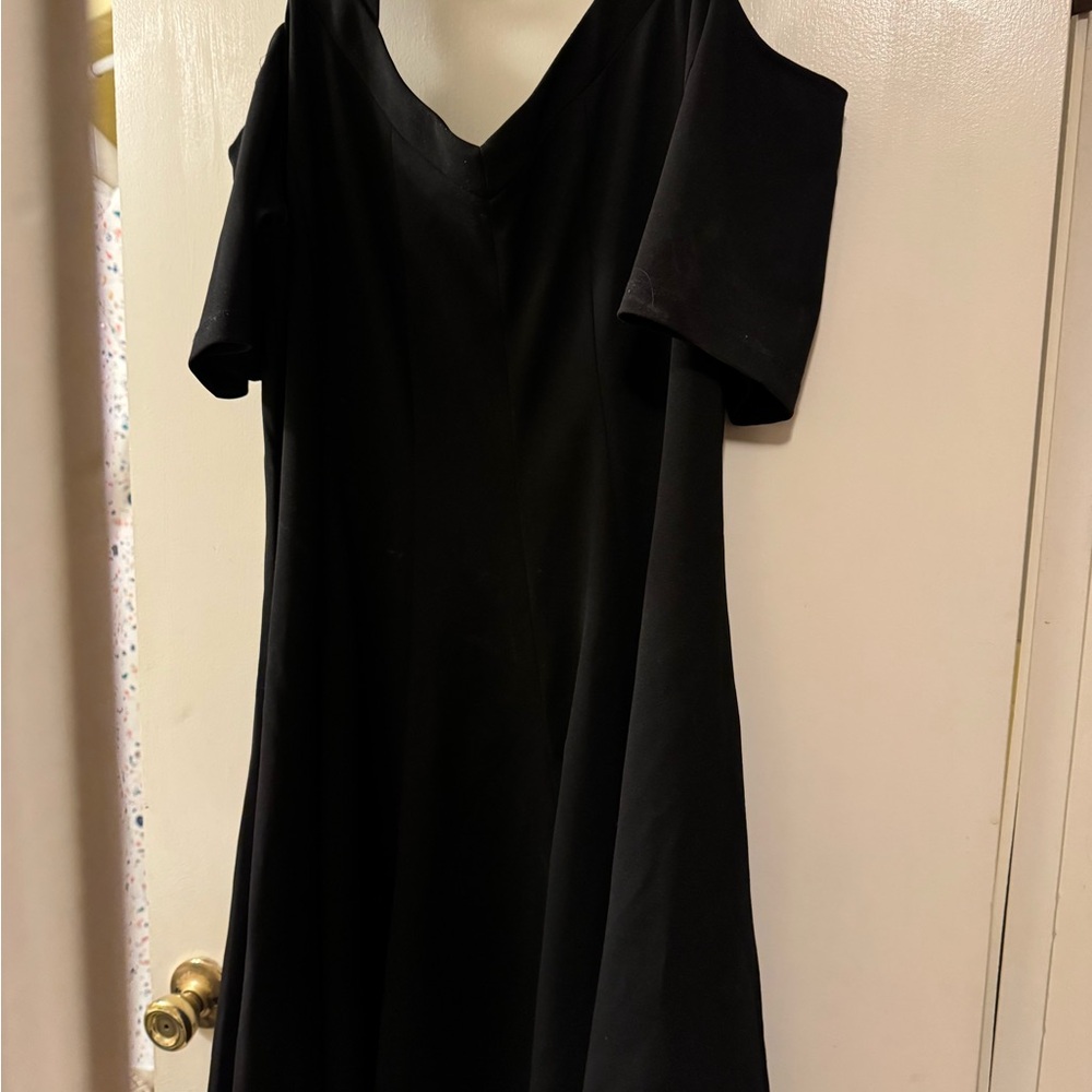 Lane Bryant Black Midi Dress